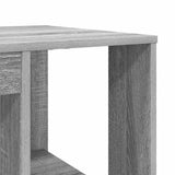 Desk with Shelf Grey Sonoma 130 x 50.5 x 75 cm Engineered Wood 869503