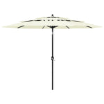 3-Tier Garden Parasol with Aluminium Pole Sand 3 m 313868