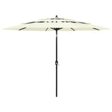 3-Tier Garden Parasol with Aluminium Pole Sand 3 m 313868