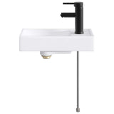 Bathroom Wash Basin Matte Black 40.5 x 22.5 x 11.5 cm Metal 890227