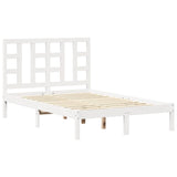 Bed Frame without Mattress White 120x190 cm Small Double Solid Wood 3105376