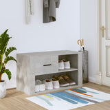 Shoe Cabinet Concrete Grey 80x35x45 cm Engineered Wood 816756