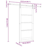 Sliding Door ORKDAL Natural 93 x 202 cm 3331979