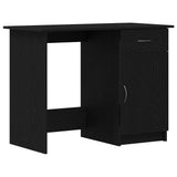 Desk with Drawer Black Oak 100 x 50 x 76 cm Engineered Wood 862464
