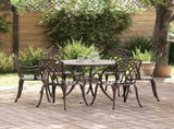 Garden Dining Set 7 pcs Bronze Aluminium 3334720