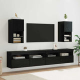Wall-mounted TV Cabinets 2 pcs Black Oak 30.5 x 30 x 60 cm 882947