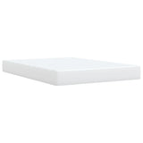 Box Spring Bed with Mattress White 140x190 cm Faux Leather 3286121