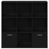 Book Cabinet Black Oak 98x29x97.5 cm Engineered Wood 862471