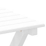 Rocking Chairs 2pcs with Foldable Table White Solid Wood Poplar 3281592