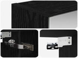 Bathroom Mirror Cabinet with Shelf Black Oak 50 x 14.5 x 70 cm 889040