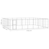 Outdoor Dog Kennel Galvanised Steel 50,82 m 3082330