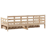 Daybed with Drawers without Mattress 90x190 cm Single Solid Wood 3302142