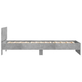 Bed Frame without Mattress with LED Lights Concrete Grey 100x200 cm 838802