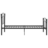 Bed Frame without Mattress Black Metal 90x200 cm 324744