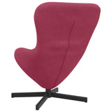 Egg Chair Wine Red 63 x 73 x 90 cm Velvet 42002761