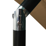 3-Tier Garden Parasol with Aluminium Pole Taupe 2.5x2.5 m 313839