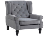 Wingback Accent Chair, Retro Upholstered Button Tufted Occasional Chair for Living Room and Bedroom, T3398P423089