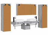 Bathroom Furniture Set 6 pcs Grey Sonoma 3407196