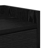 Bedside Table 2 pcs Black Oak 40 x 29 x 60 cm Engineered Wood 881831