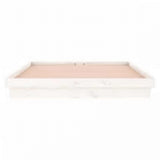 LED Bed Frame without Mattress White 160x200 cm Solid Wood 819983