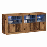 LED Sideboard Old Wood 162 x 37 x 67 cm Engineered Wood 3333110