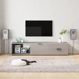 Speaker Stands 2 pcs Silver Tempered Glass 1 Pillar Design 51809