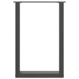 Dining Table Legs U-Shaped 2 pcs Anthracite 50x cm Steel 4013178