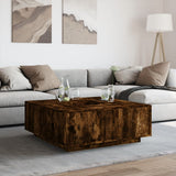 Coffee Table Smoked Oak 100x100x40 cm Engineered Wood 3284053