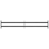 Window Grille 176 x 30 cm Powder-Coated Steel Black 42020560