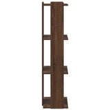 Bookcase 3-Tier Brown Oak 60x30x120 cm Engineered Wood 860271