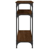 Console Table Brown Oak 75x29x75 cm Engineered Wood 834044