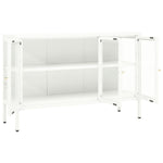 ZNTS Sideboard White 105x35x70 cm Steel and Glass 336068