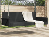 Swing Bench Black 119x56x48 cm Poly Rattan 365625