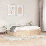 Bed Frame without Mattress 200x200 cm Solid Wood Pine 3282363