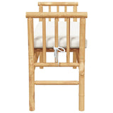 Garden Bench with Cushion Brown 110 x 38 x 65cm Bamboo 4108077