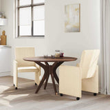 Dining Chairs with Wheels 2 pcs Cream 57 x 66 x 94 cm 42017803