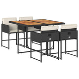 Garden Dining Set Black and cream 3211263