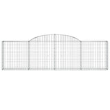 Arched Gabion Baskets 17 pcs 300x30x80/100 cm Galvanised Iron 3146516