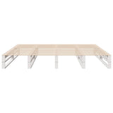 Bed Frame without Mattress White 180x200 cm Super King Solid Wood Pine 3302319