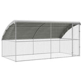 Chicken Cage 2 pcs Silver 400 x 200 x 200 cm Galvanised Steel 3368317