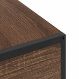 Bedside Cabinet Brown Oak 40 x 27 x 76 cm Engineered Wood 859574