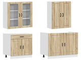 Kitchen Unit PORTO 4 pcs Sonoma Oak Engineered Wood 3438347