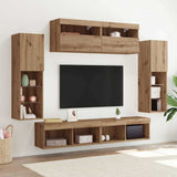 TV Cabinet Set Wall-mounted 6 pcs Artisan oak Engineered wood 3334381
