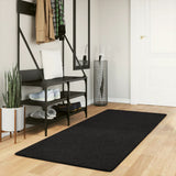 Rug HUARTE Short Pile Soft and Washable Black 80x200 cm 375110