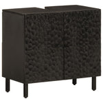ZNTS 3 Piece Bathroom Cabinet Set Solid Wood Mango 3206294