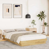 Bed Frame without Mattress 120x200 cm Solid Wood Oak 3315734