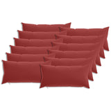 Cushion Cover 12 pcs HEERLEN Wine Red 40 x 80 cm Polyester 910056