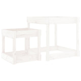 Sand Tables 2 pcs White Solid Wood Pine 825052