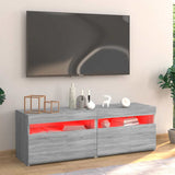 TV Cabinet with LED Lights Grey Sonoma 120x35x40 cm 815673