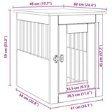 Dog Crate Furniture Artisan Oak 45x62x59 cm Engineered Wood 857637